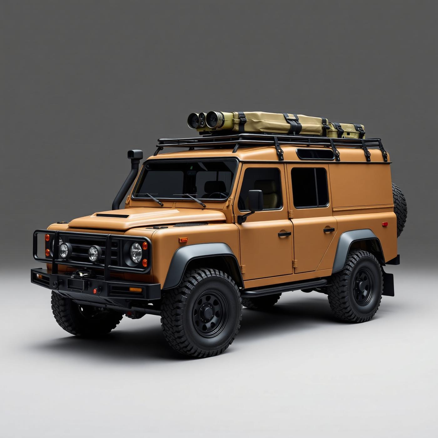 Cult-01 Vanguard: a matte sand Ineos Grenadier build with expedition roof rack
